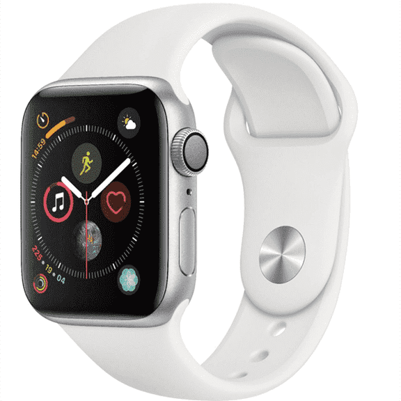 Pre-Owned Apple Watch Series 4 (GPS, 44mm) - Silver Aluminum Case with White Sport Band - Used
