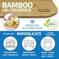 thumbnail image 3 of EraWare - Set of 3 Borosilicate Glass Container, Bamboo Lid, Oven Safe, 370ml, 3 of 3