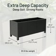 thumbnail image 4 of Tierra Verde 17-Inch x 48-Inch Raised Garden Trough Box for Patio or Deck, Black, 4 of 9