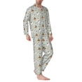 thumbnail image 2 of KLL Little Puppies Sleepwear Mens Flannel Pajamas,Long Cotton Pj Set, 2 of 7