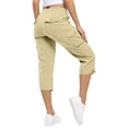 thumbnail image 4 of Capri Pants for Women Summer Quick Dry Drawstring Cargo Capris Outdoor Golf Hiking Pants with Pockets, S, 4 of 6