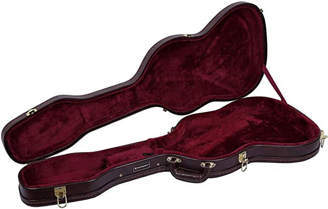 Crossrock Wood Case fits Right-Hand Precision Bass Style Guitars-Vintage Brown