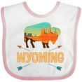 thumbnail image 3 of Inktastic Wyoming Vacation Buffalo Silhouette Boys or Girls Baby Bib, 3 of 4