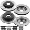 thumbnail image 2 of JADODE Brake Rotors Front & Rear Drilled & Slotted Disc Brake Rotors + Ceramic Pads + Cleaner & Fluid Replacement for 2013 Nissan Altima (Sedan Models ONLY), 2014-2017 Nissan Altima (All Models), 2 of 6