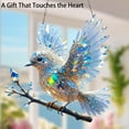 thumbnail image 6 of Crystal Sky Bluebird Stained Art Ornament (8 Inches), Radiant Bird Design, Durablity Acrylic Construction Stained Glass Decorations, Gifts for Nature Lovers, Windows Indoor Gardens (1 Pc), 6 of 8