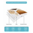 thumbnail image 5 of Orange Marble Twin Size Down Alternative Comforter, Lightweight Comforter Quilt Bedding Set with Pillow Shams Gold White Geometric Hexagon Modern All Seasons Bed Comforter Duvet Insert 68"x86", 5 of 7