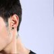 thumbnail image 5 of 925 Sterling Silver Round Black Paint Stud Earrings, 5 of 5