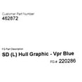 thumbnail image 4 of Godfrey Pontoon Boat Graphic Hull Decal 462872 | Viper Blue (Set of 2), 4 of 4