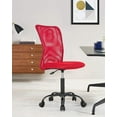 thumbnail image 3 of BestOffice Home Office Chair Chaise de Bureau à Domicile Ergonomique en Maille, Soutien Lombaire, Pivotante à Roulettes, Dossier Mi-Haut Ajustable pour Filles, Rouge, 3 of 7
