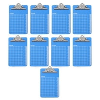 YUYUETIME 10Pack Small Blue Plastic Clipboard with Compartments for Professionals