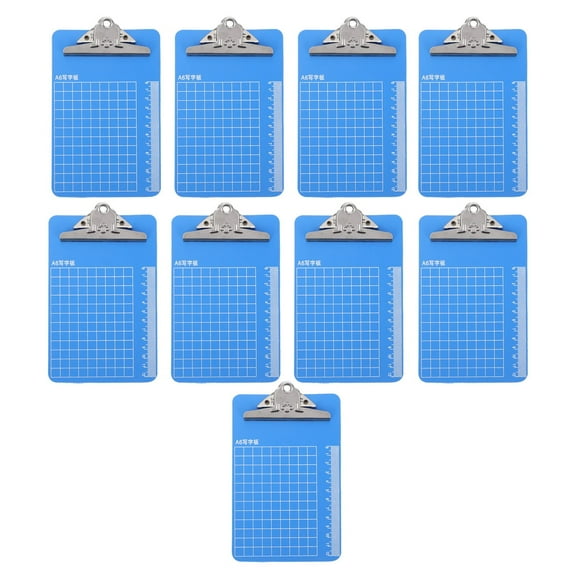 YUYUETIME 10Pack Small Blue Plastic Clipboard with Compartments for Professionals