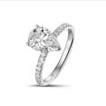 thumbnail image 2 of Eloya Jewel 14K White Gold Plated Engagement Ring - 2.13 Ct Pear Cut Moissanite Ring for Her - Elegant Daily Wear Proposal Ring - Beautiful Gift for Her - Ideal for Expressing Your Affection, 2 of 3