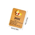 thumbnail image 2 of Yellow 2026 Horse Year Pocket Card Greeting Note Card Encouragement Appreciation For Employee Friend Family Compact Size Soft Finish Quality Paper, 2 of 7