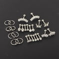 thumbnail image 3 of 13 Pares de Pendientes de Tuerca de 16G CZ Unisex 8mm 6mm Barra de Acero Inoxidable para Joyería Regalos Tía Novia - Tono pteado Sunnimix Aretes, 3 of 4