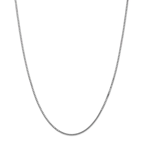 14K White Gold chain Box 16 in 1.45 mm WG 1.50mm