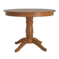 thumbnail image 3 of Lexington 5-Piece Wood Dining Set, Round Table and 4 Slat Back Chairs, Oak, 3 of 8