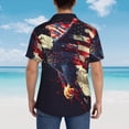 thumbnail image 4 of Pofeuu Watercolor Bald Eagle Print Hawaiian Shirt for Men Sleeves Casual Button Down Summer Beach Dress Shirts T-Shirts,, 4 of 7