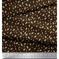 thumbnail image 3 of Soimoi Brown Viscose Chiffon Fabric Holly Leaves Leaves Print Fabric by Yard 42 Inch Wide, 3 of 3