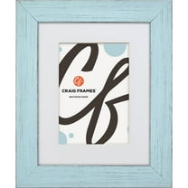 Craig Frames Jasper, 22x28 inch Country Sky Blue Picture Frame Matted for a 18x24 Photo