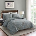 thumbnail image 2 of Blue Paisley Comforter Set , 100% Cotton Boho Paisley Pattern Comforter Set 3 Pcs Soft Cotton Lightweight Comforter All Season Down Alternative Bedding Sets, 2 of 5