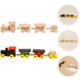 thumbnail image 3 of 2 juegos de mini trenes decorativos de madera, modelo de tren en miniatura para casa de muñecas., 3 of 6