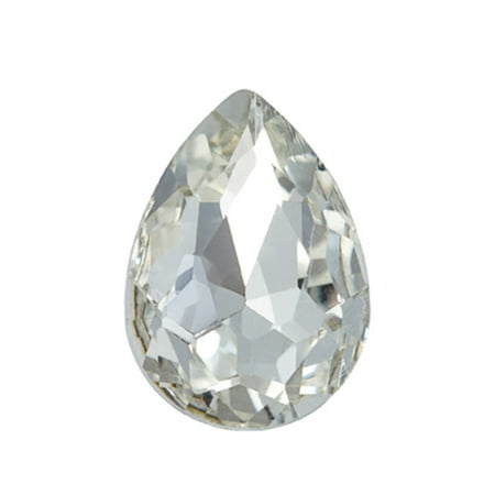 - 5pcs Embellishment Rhinestone, Clear Pear-Cut Foil Back Crystal 18x13mm