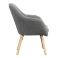 thumbnail image 3 of Convenience Concepts Take a Seat Charlotte Wingback Sherpa Accent Armchair, Sherpa Gray, All Ages, 3 of 11