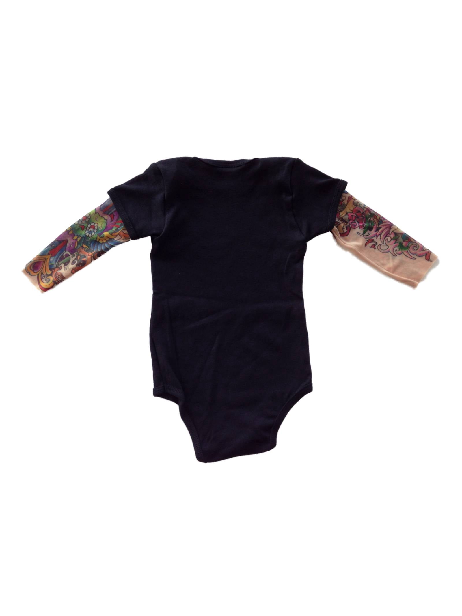 Wild Rose Baby Tattoo Sleeve Shirt Boy Black Bodysuit Salvation Mom Dad Tattoos Sz S Walmart Com