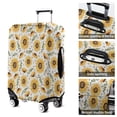 thumbnail image 5 of White Sunflower Leaf Seed Pattern Luggage Cover Fashion Suitcase Cover Baggage Covers Fit 25-28 Inch Luggage (Go Travel), 5 of 5