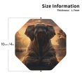 thumbnail image 2 of Honeii Lake Meditating Elephant print Leather Coaster Set of 4, ideal for safeguarding your furniture from drinks spills and effortless cleanup-Octagon, 2 of 6