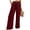 #06 Wine 【Mix & Match: Stock Up on Your Favorite Colors】, variant on Women's Soft Nylon Spandex Stretch Trousers, Elastic Waist Straight Leg Long Pants with Functional Pockets, Tummy Control Slimming Fit, Casual Daily Wear, Work & Weekend | TruHer,Black L
