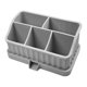 thumbnail image 4 of Organizador de baño con desagüe para cepillos de dientes eléctricos, pasta de dientes y jabonera. Gris claro, 4 of 9