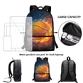 thumbnail image 6 of KUIFORTI Backpack Kids School Bags Casual Lightweight Daypack with Adjustable Straps Zippered Rucksack Elementary School Students Book Organizer, Burning Basketball, 6 of 6