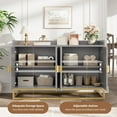 thumbnail image 5 of 47.2" Fluted Sideboard with Storage, Modern Media Console Buffet Cabinet with Doors for Living Room, Kitchen, Entryway, 5 of 7