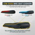 Noseless Bike Seat Cushion Gel Padded Bicycle Seat Cover for Men
