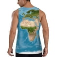 thumbnail image 3 of Gaeub Earth View World Map Men's Athletic Tank Top, Workout Sleeveless Shirts, Running Tank Tops for Gym, Running, Training - X-Large, 3 of 9