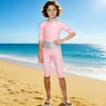 thumbnail image 1 of Trajes de baño para mujer, trajes de baño para mujer y niños, traje de baño de verano hawaiano con estampado conservador, traje de baño con cremallera para niños, top de poliéster, 1 of 6
