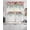 White Light Green Coral Pink, variant on Watercolor Roses Swag Kitchen Curtains Sets for Windows 24 Inch Length, Spring Flowers Leaves Butterflies Beige Short Window Curtain Panels Swags Valances and Tiers 3 Piece Set for Cafe/Dining Room