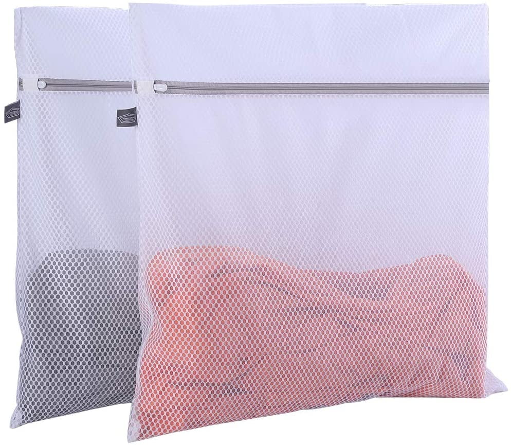 LAUNDRY NET WASH BAG WITH 4 CLIPS TO KEEP SOCKS TOGETHER 