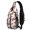 Fireman and Flame White Pattern-1, variant on Fireman and Exit Beige Pattern Sling Backpack, Casual Day Sling Pack with Earphone Port, Breathable Padded Back Gift Ideas for Travel Shopping