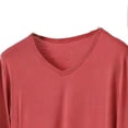 thumbnail image 4 of Antinious Women Plus Size Pajamas Set Long Sleeve Loose Undershirts and Sleepwear Elastic Waist Long Pants Outfits, 4 of 5