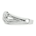 thumbnail image 4 of 14k White Gold Solid Polished X Dome Ring Size 6.5 Ring for Women - 3.8 Grams, 4 of 5