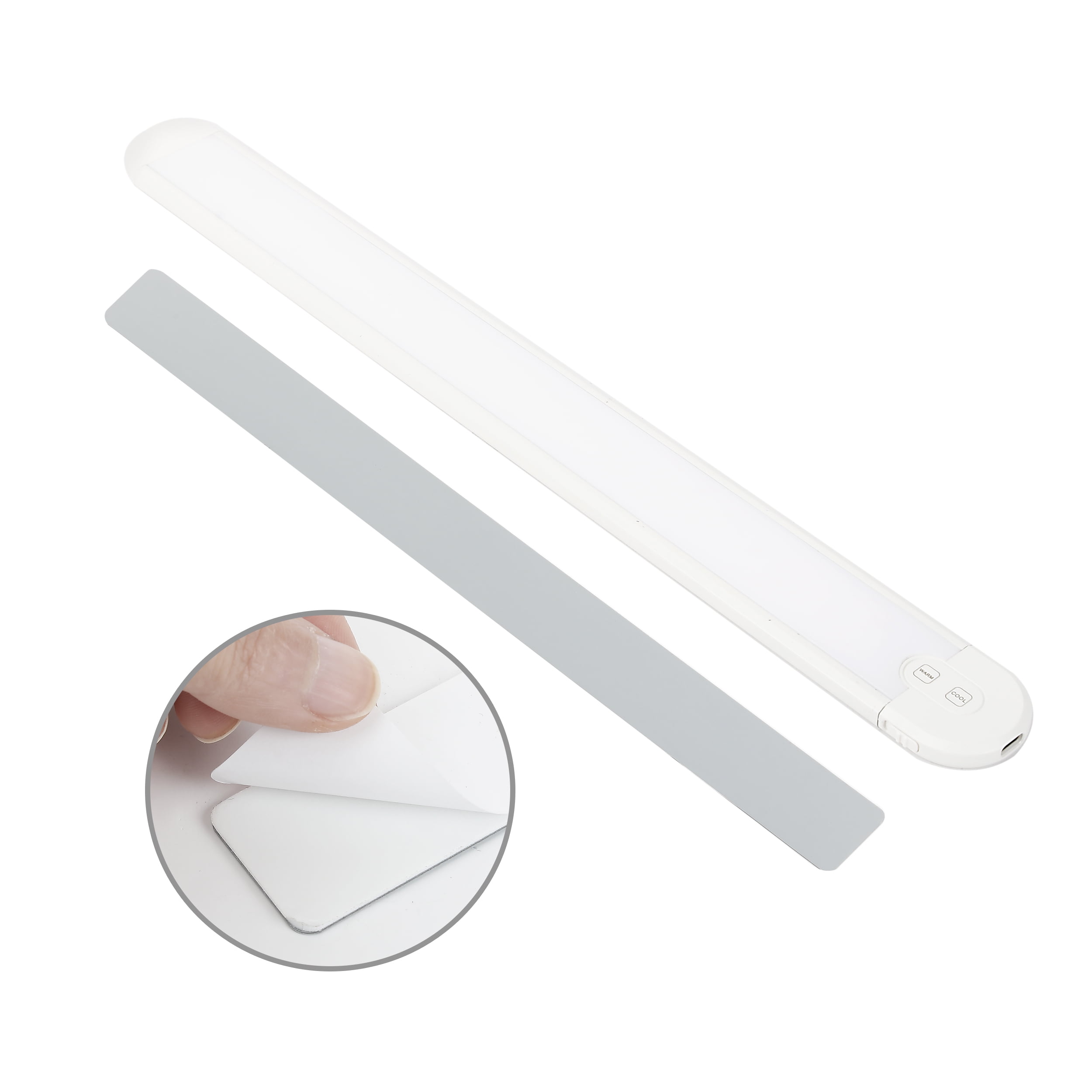 Great Value 16" 50 Lumens 16-inch Rechargeable Touch Activated LED Under Cabinet Light, Warm White/Daylight Deluxe