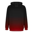 thumbnail image 5 of Men's Zip Hoodies Sweatshirts Gradient Long Sleeve Fall Outfits Casual Outwear Sweatshirt Jacket with Pocket (XL, Wine), 5 of 5