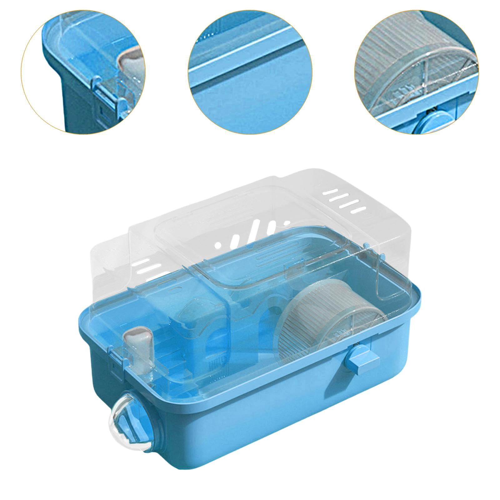 Serenable Hamster Cage Hamster Habitat Creative Exercise Playing House Ventilation Small Animal Cage House for Rabbits Sugar Glider Rats Blue