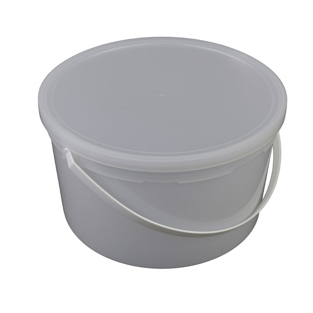 Consolidated Plastics Seau avec Poignée, HDPE, 4 Litres, Naturel, 10 Pcs