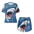 thumbnail image 4 of Naloa Great White Shark Women's Short-Sleeved Pajama Set, Loungewear, Summer pajamas, Breathable Cozy - X-Large, 4 of 9