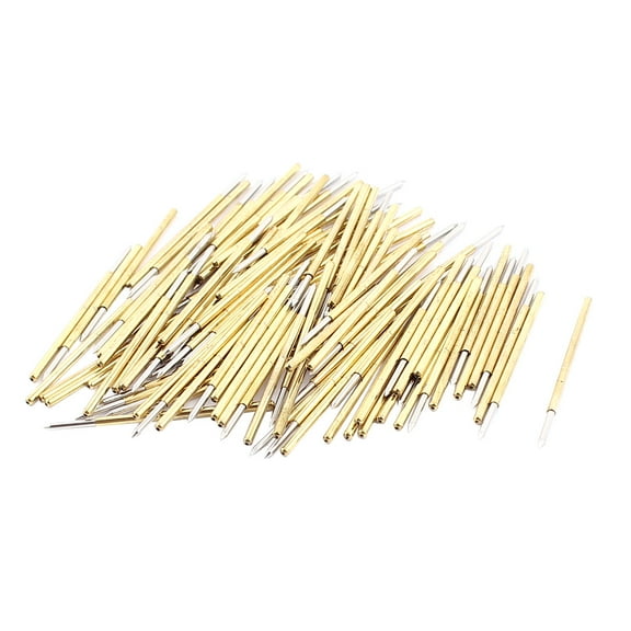Unique Bargains P100-B 1.36mm Dia 32mm Length Spear Tip Metal Spring Test Probe Pin 100Pcs