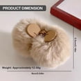 thumbnail image 3 of Fuzzy Hair Clip Fuzzy Hair Clip Neutral Little Clip Thick And Long Hair Adhere To The Soft Faux Hair Clip Cute Fuzzy Hair Clip Woman,White Polyester Hair Clip, 3 of 5