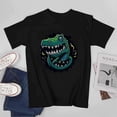 thumbnail image 4 of Green Dinosaur Anime Avatar T-shirt Cartoon T-shirt Funny Short Sleeve Unisex Tees, 4 of 5